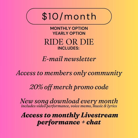 Fan Club + Community - Ride or Die